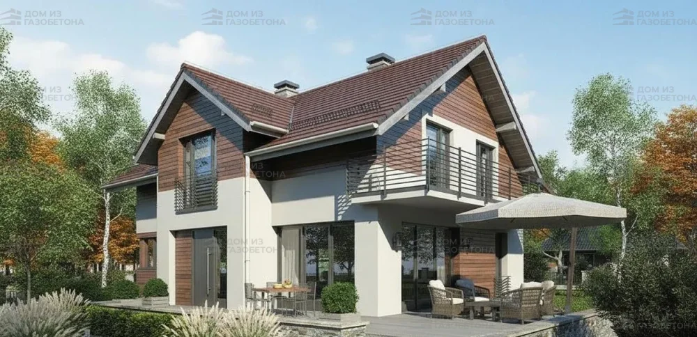 Проект Двухэтажный дом 16 на 11, 215 м2