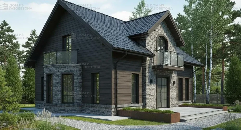 Проект Двухэтажный дом 11 на 10, 134 м2