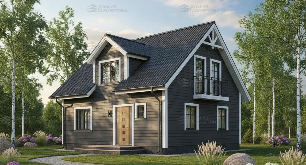 Проект Двухэтажный дом 10 на 9, 116 м2