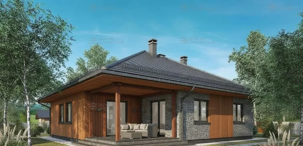 Проект Одноэтажный дом 12 на 19, 151 м2