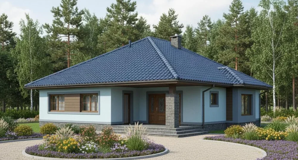 Проект Одноэтажный дом 13 на 18, 157 м2