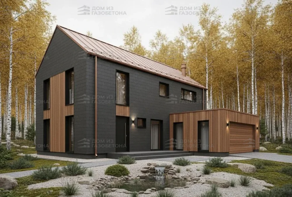 Проект Двухэтажный дом 11 на 10, 122 м2