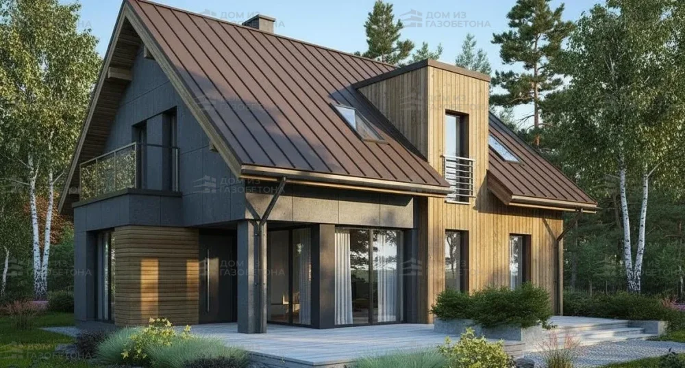 Проект Двухэтажный дом 12 на 10, 138 м2