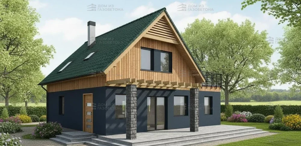 Проект Двухэтажный дом 10 на 9, 122 м2